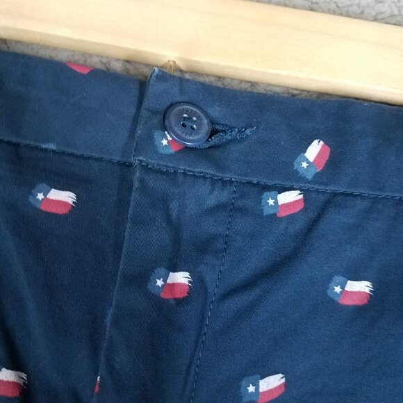 Lot Magellan Chino Shorts Women's 14 Lobsters & Texas Flag 4" Casual Summer Blue - Picture 15 of 16